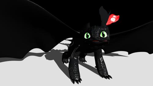 Toothless dragon rigged (how to traing your dragon) preview image